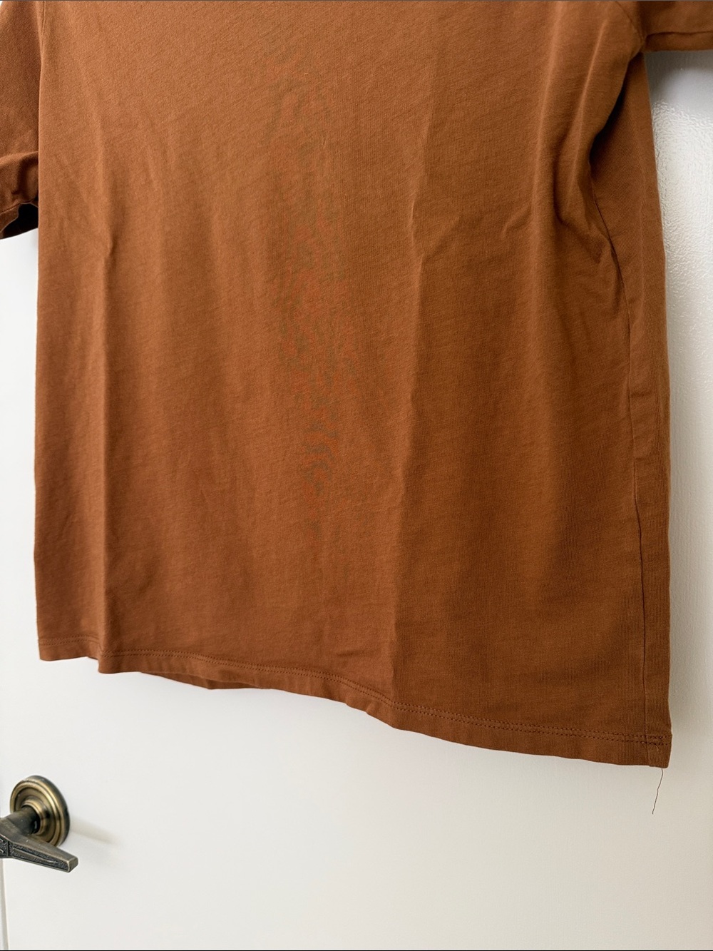 Sezane Short Sleeve Tee in Warm Brown - Picture 3 of 6